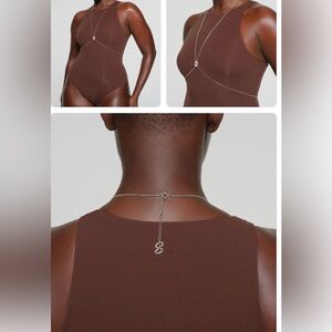 Swarovski x SKIMS body chain Octagon cut, Box, X-shape Stainless Steel -5678065
